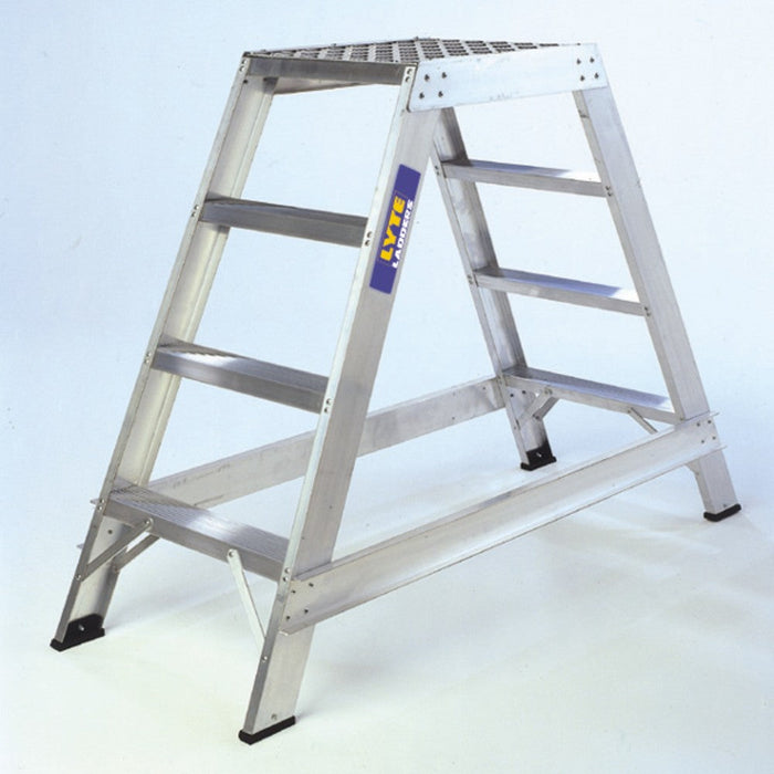 Lyte Industrial Double Sided Aluminium Step Ladder (LD4)
