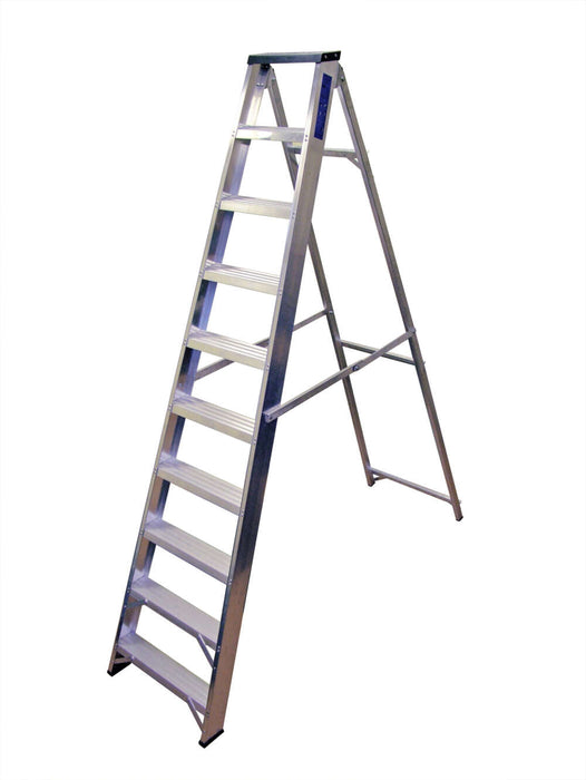 Lyte Industrial Swingback Step Ladder with Tool Tray (NBSBB10)