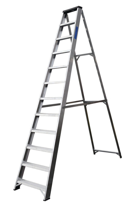 Lyte 12-Tread Swingback Ladder with Tool Tray (NBSBB12)