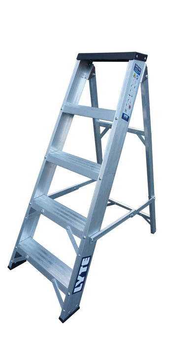 Lyte EN131-2 Swingback Ladder with Tool Tray (NBSBB5)