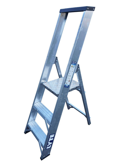 Lyte Aluminium Platform Step Ladder with Tool Tray - EN131-2 Certified (NBSBP3)