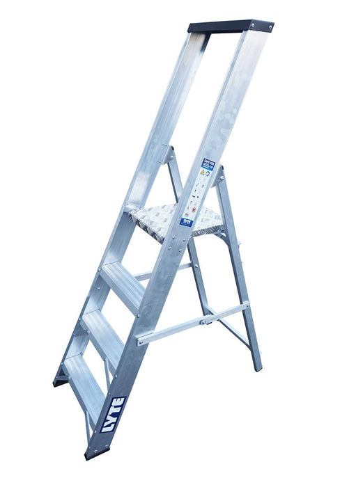 Lyte Professional Aluminium Step Ladder with Tool Tray for Tradespersons (NBSBP4)