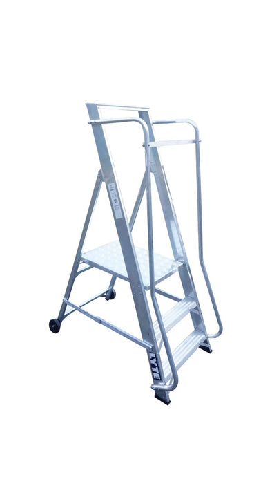Lyte Wide Step Aluminium Ladder - 2 Tread Professional Work Platform (NBSWP2)