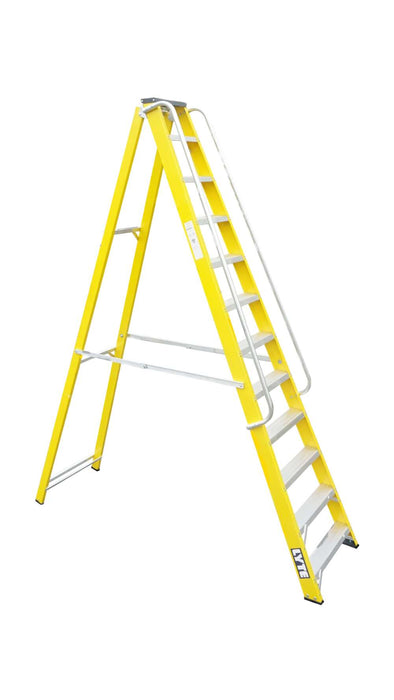 Lyte Professional 12-Tread Fibreglass Swingback Ladder (NGFBB12)
