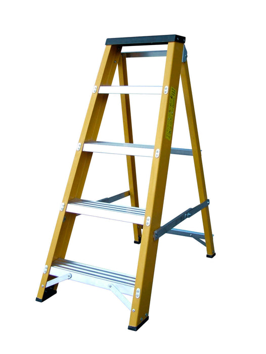 Lyte Professional Fibreglass Swingback Step Ladder (NGFBB5)