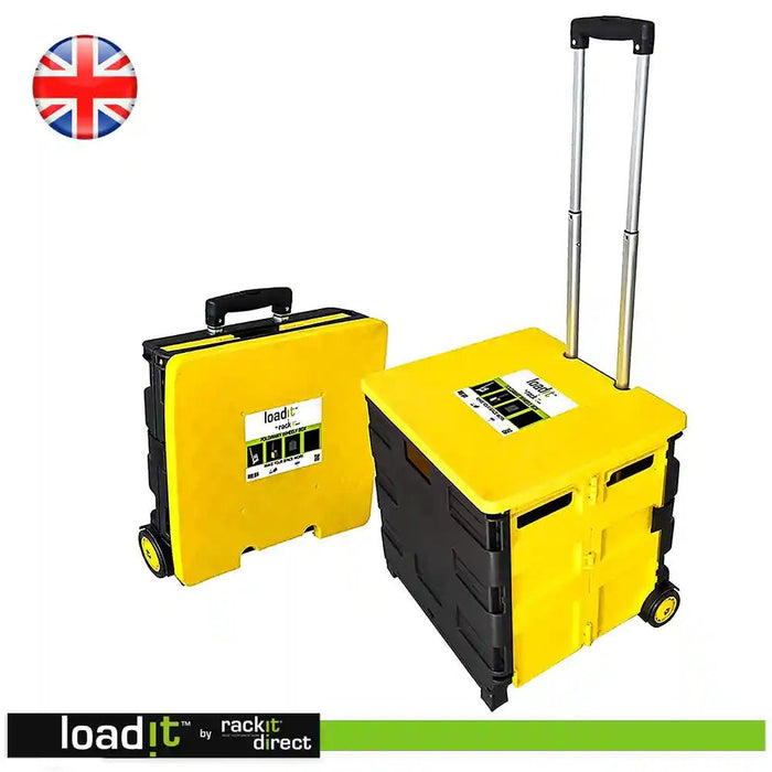 Box Trolley with Wheels and Handle, Box with Wheels and Handle 40kg, Heavy Duty, Shopping & Storage - RackitDirect