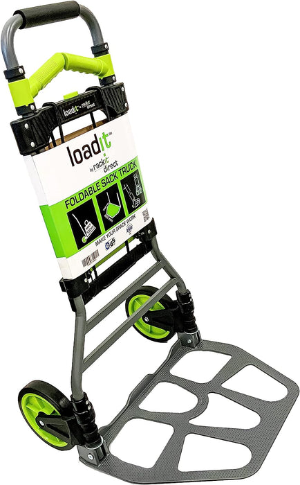 Folding Heavy Duty Sack Truck 130kg Capacity, 2-Year Warranty - RackitDirect