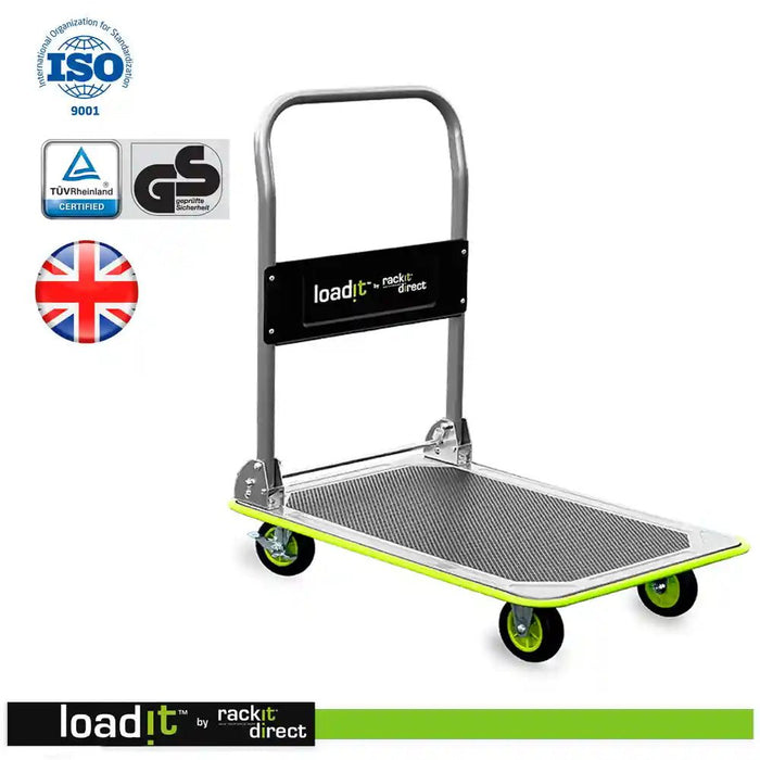 Heavy Duty Platform Trolley, 150kg, Strong Durable Flatbed Trolley Design, 2-Year Warranty - RackitDirect