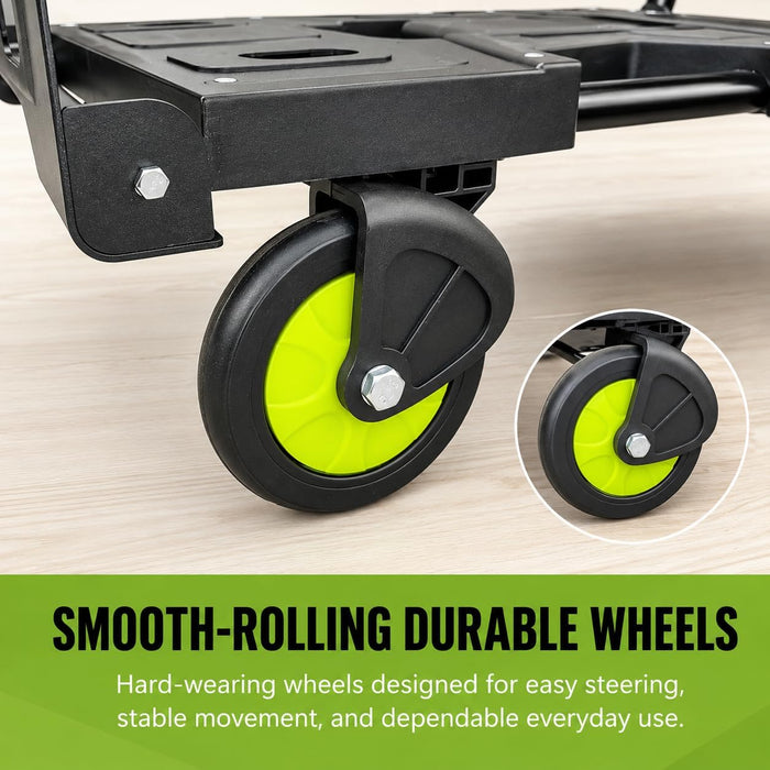 LoadIt 2-in-1 Folding Sack Truck & Platform Trolley 150kg - Heavy Duty Sack Barrow, Hand Truck & Flatbed Moving Trolley