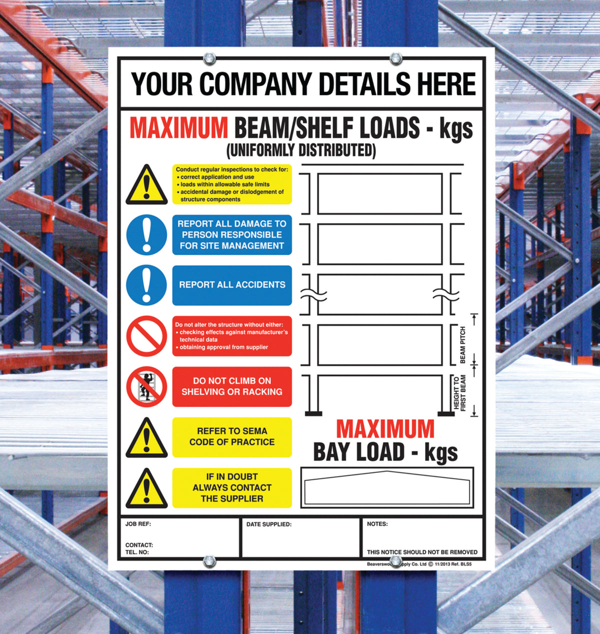 Professional Heavy-Duty Loading Signs | Beaverswood UK | Certified ...