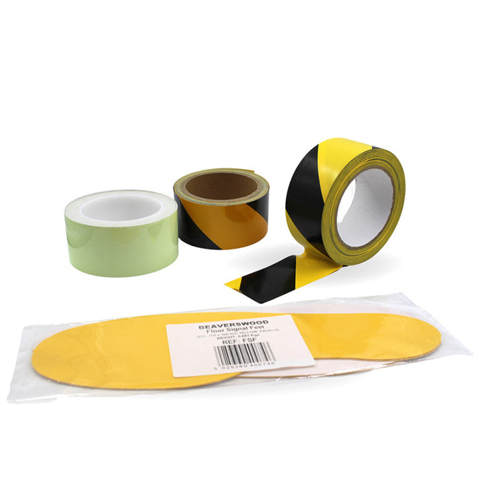 Beaverswood Heavy-Duty Safety Tape Bundle for Warehouse Efficiency
