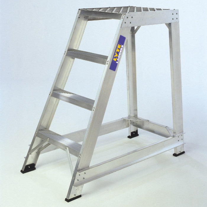 Static Ladders Lyte Industrial Aluminium Fixed Step Ladder with Enclosed Platform (L5 ...
