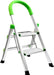 Step-it™ by Rackit Direct - British-made step ladder featuring a bright green handle and accents, EN-131 certified for safety, with a sturdy platform for added convenience. Perfect for both domestic environments.