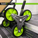 Folding Stair Climber Sack Truck 200kg, Bungee Cord & 6 Rubber Wheels - RackitDirect
