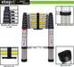 Stepit 3.2m Telescopic Ladder | Aviation Grade Aluminium | Adjustable Height | Anti-Slip Feet | Rackit Direct - RackitDirect